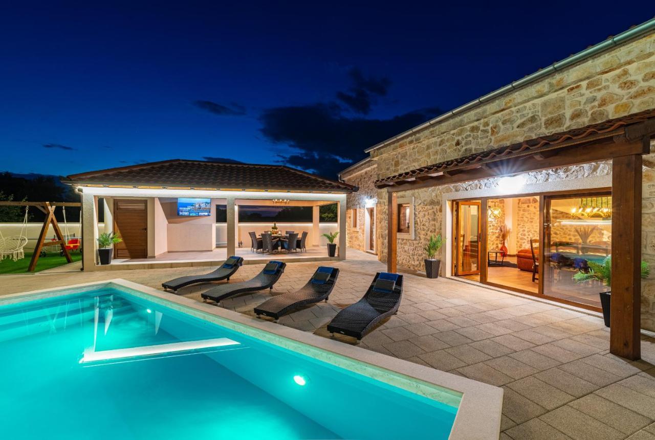 Stone Villa Miandri Sukošan Dış mekan fotoğraf